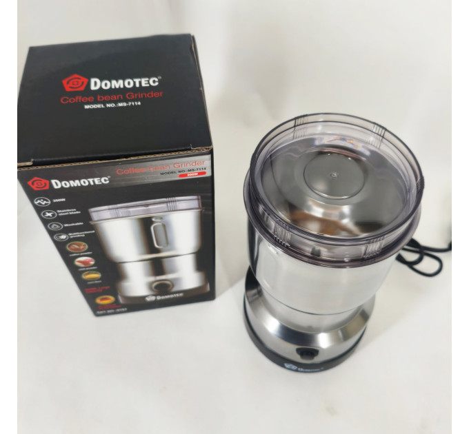 Електрична кавомолка Domotec MS 7114 200Вт ножова для кави та спецій