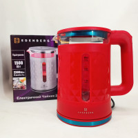 Электрочайник стеклянный с подсветкой Edenberg EB-83559 2.3л 1500Вт Red