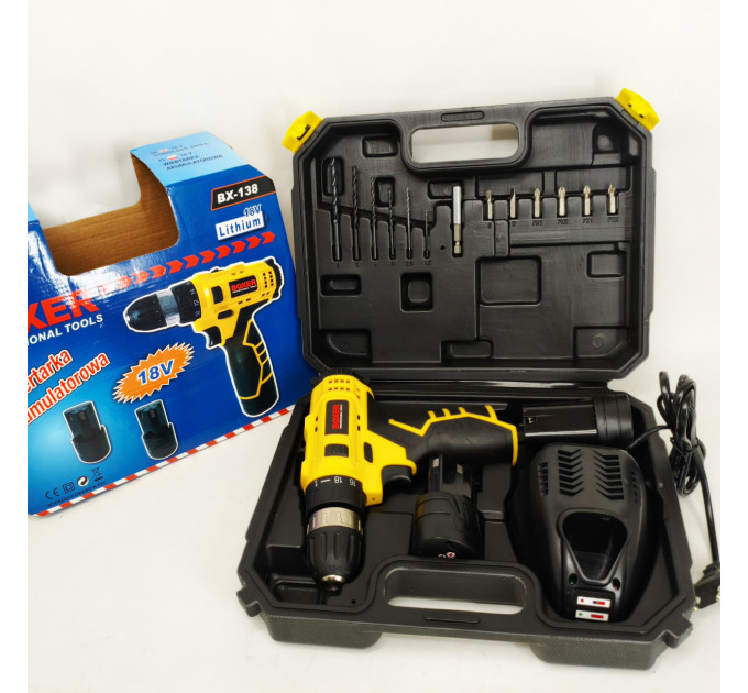 Портативний акумуляторний шуруповерт Boxer BX-138 1350 об/хв