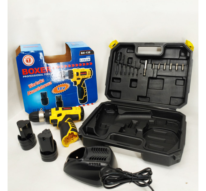 Портативний акумуляторний шуруповерт Boxer BX-138 1350 об/хв