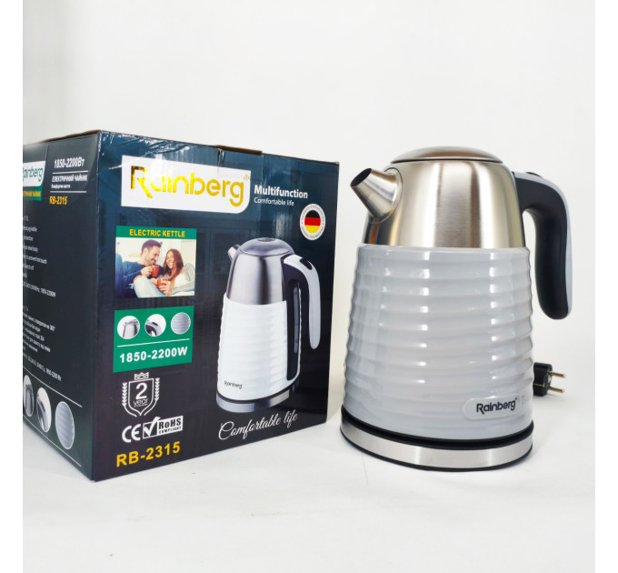 Чайник електричний Rainberg RB-2315 1.8л 2200Вт Gray