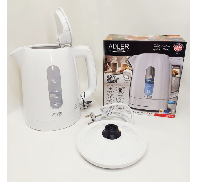 Електрочайник Adler AD 1л 2200Вт White