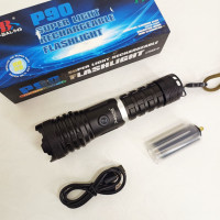 Алюминиевый аккумуляторный ручной фонарик Bailong BL-P913-P90 светодиодный с мощной линзой