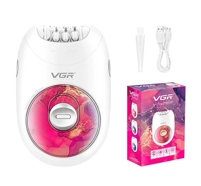 Епілятор жіночий акумуляторний VGR V-706 PINK