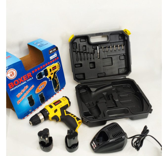 Портативний акумуляторний шуруповерт Boxer BX-138 1350 об/хв