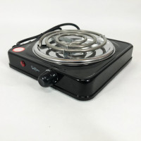 Плита електрична Suntera SP-1910, електроплита 1000 w, електроплита 1 комфорка Black