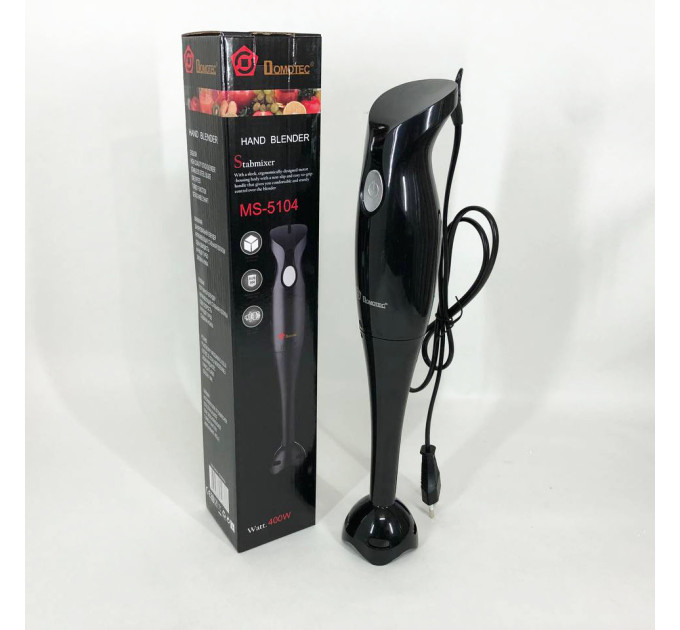 Блендер DOMOTEC MS-5104 400 Вт, Блендер погружной электрический, Блендер для дома, Портативный блендер