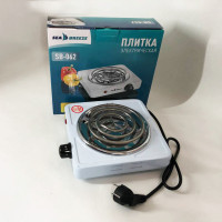 Настільна плита електрична Sea Breeze SB-062 1000 Вт, настільна одноконфоркова, плита побутова