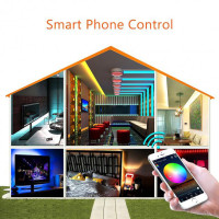 Світлодіодна стрічка SMD 5050 RGB LED 5 м IP65 з bluetooth контролем. підключення 220V