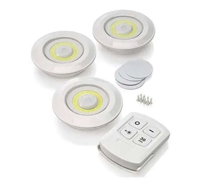 Набір із трьох LED Ламп BAILONG BL-1012 з Пультом та Таймером Відключення Два Режими Яскравості