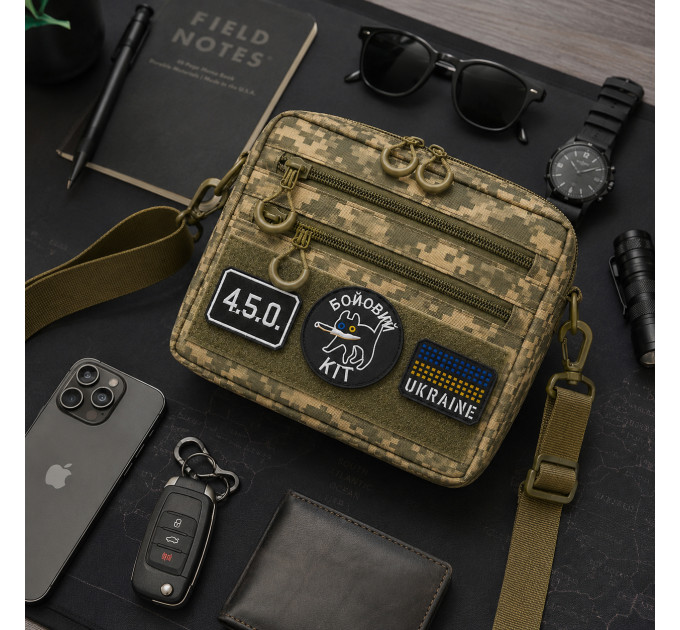 Мужская тактическая сумка EDC Cordura 600D, сумка из кордуры для патчей пиксель