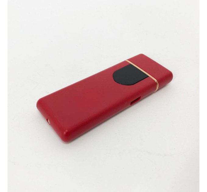 Електрозапальничка USB ZGP ABS, сенсорна електрична запальничка спіральна. Колір: червоний