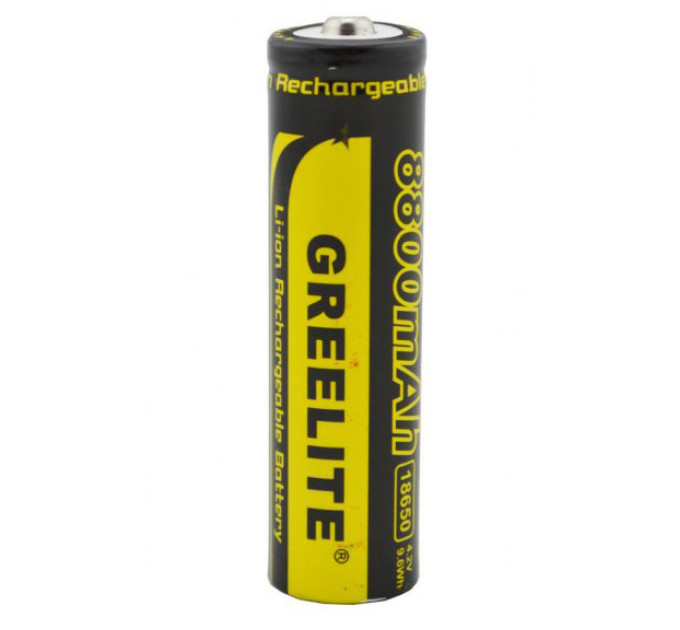 Аккумулятор (1шт) 18650 Greelite 4.2V 9.6Wh Li-ion батарейка для фонарика