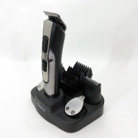 Машинка для стрижки 10в1 GEMEI GM-592, тример для бороди, триммер бездротової Black