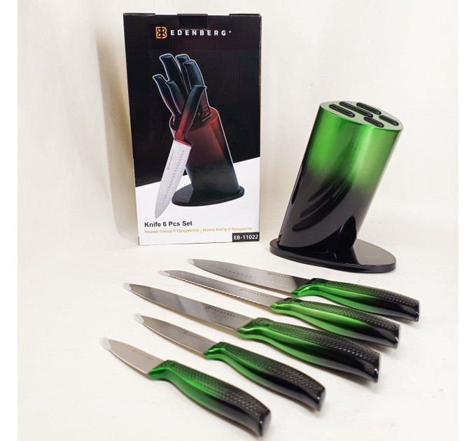 Набір ножів Edenberg EB-11022, 6 предметів Green