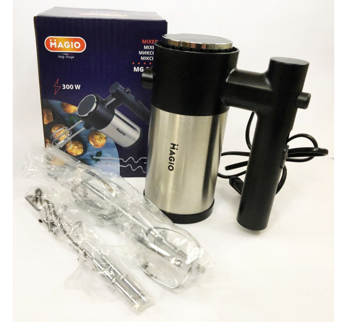 Миксер ручной MAGIO МG-231 300 Вт, миксер для взбивания, ручной миксер для кухни, миксер для кухни