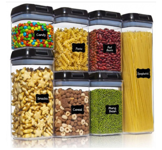 Набір контейнерів для їжі FOOD Storage Container Set на клямках із ущільнювачем із 7 предметів