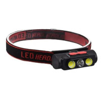 Фонарь налобный PLD-2119B-XPE+2COB(white+red), Фонарь на голову для рыбалки, Водонепроницаемый фонарик
