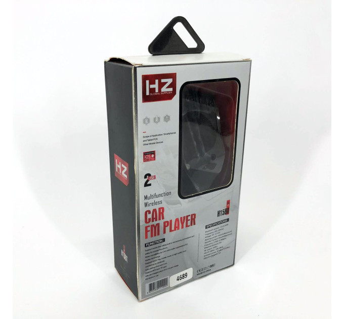 Автомобільний FM трансмітер модулятор H15 Bluetooth MP3, FM модулятор usb. Колір: чорний