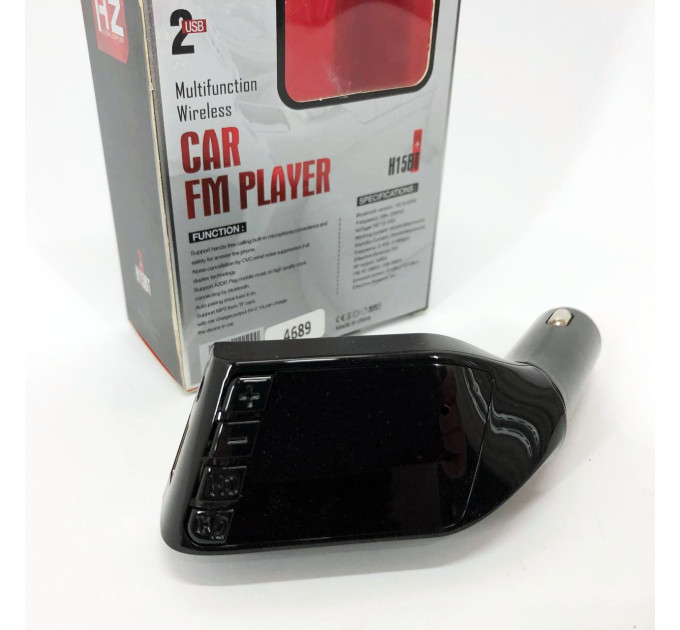 Автомобільний FM трансмітер модулятор H15 Bluetooth MP3, FM модулятор usb. Колір: чорний