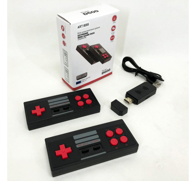 Приставка игровая Mini Game Box D600 HDMI игровая консоль, приставка 8 бит для детей, приставки денди