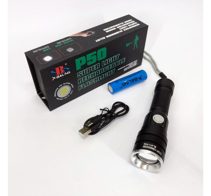 Ліхтар акумуляторний Bailong BL 611-P50, Ліхтарик поліс, Тактичний ліхтар, Ручний ліхтарик led