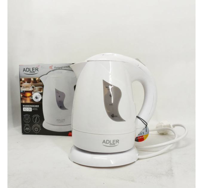 Электрочайник Adler AD 08 1.0л White