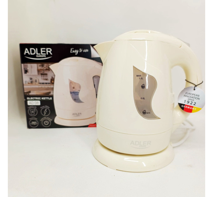 Електрочайник Adler AD 08 1.0л Beige