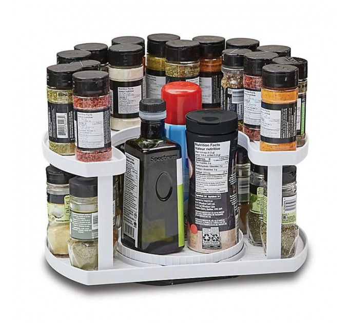 Спецовница Spice Spinner Two-Tiered Spice Organizer, Поворотная подставка для специй, Карусель для специй
