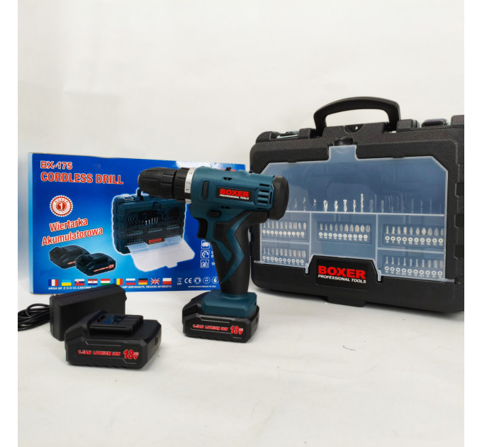Портативний акумуляторний шуруповерт Boxer BX-175 18В