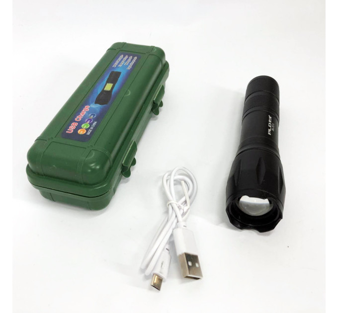 Фонарь ручной BLX51-XPE в кейсе 1x18650, Фонарь ручной мощный, Тактичный фонарь, Ручной фонарик led
