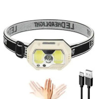 Фонарь налобный SH-S31-XPE+COB(white+red), Фонарь аккумуляторный для рыбалки, Фонарь для спасателей