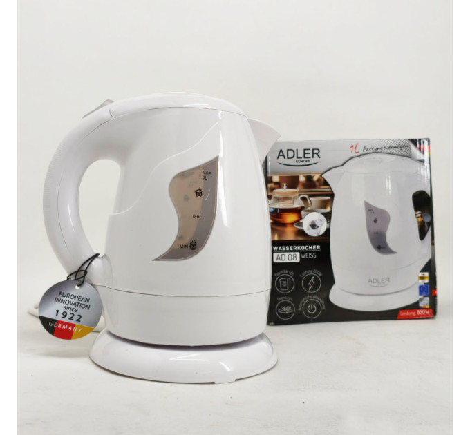 Электрочайник Adler AD 08 1.0л White