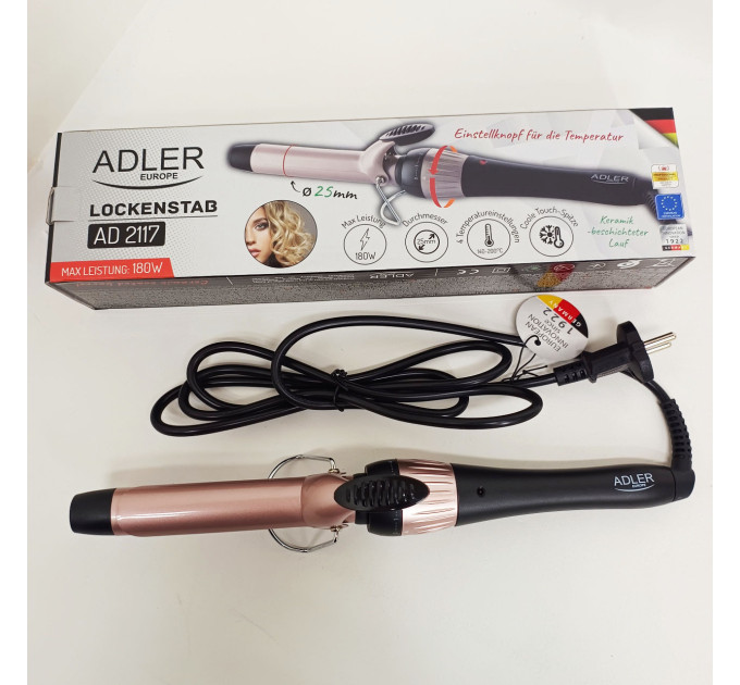 Плойка для волосся 25мм Adler AD 2117 180Вт