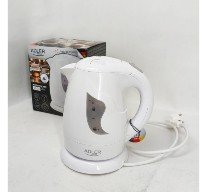 Электрочайник Adler AD 08 1.0л White