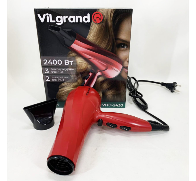 Фен Vilgrand VHD-2430 Колір: червоний
