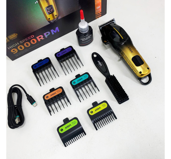 Акумуляторна машинка для стрижки VGR V-026 GOLD. Колір: золотий