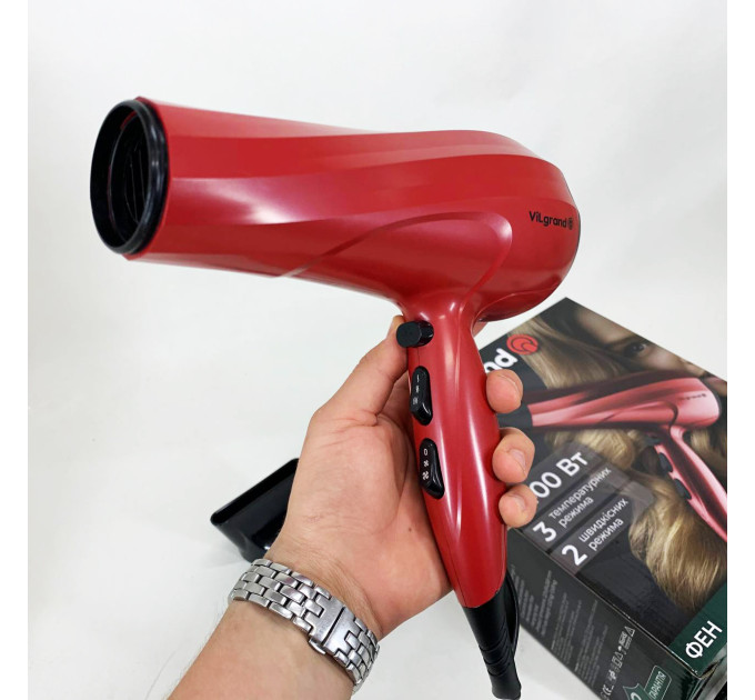 Фен Vilgrand VHD-2430 Колір: червоний