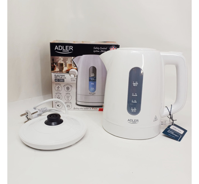Електрочайник Adler AD 1л 2200Вт White