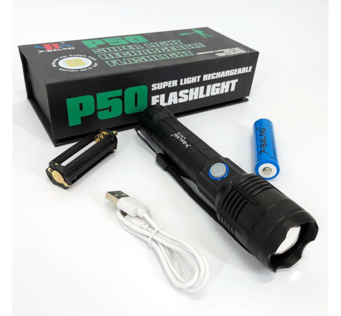 Ліхтарик ручний Bailong X-Balog BL-B99-P50, ліхтар ручний тактичний, водонепроникний ліхтар