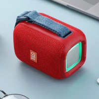Портативная Bluetooth колонка TG339 5W с RGB подсветкой, Громкая блютуз колонка. Цвет: красный