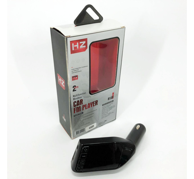 Автомобільний FM трансмітер модулятор H15 Bluetooth MP3, FM модулятор usb. Колір: чорний