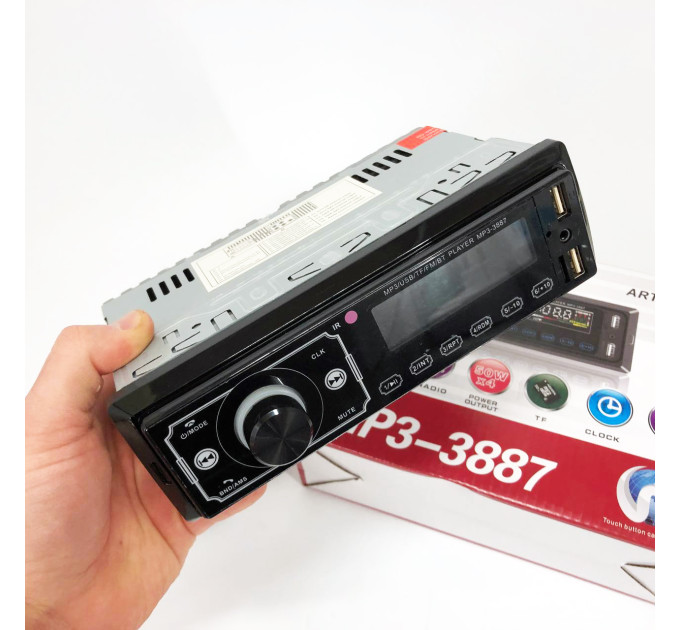Автомагнитола MP3 3887 ISO 1DIN сенсорный дисплей LED/LCD, Автомобильная магнитола 1din штатная