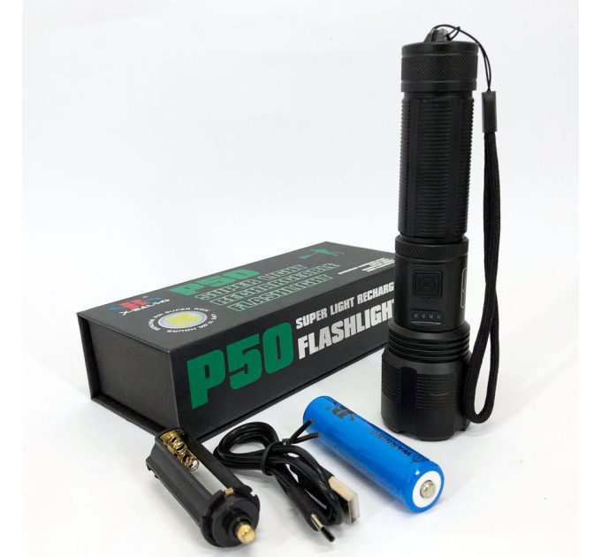 Фонарик ручной тактический Bailong BL-Z01-P50, сверхмощный фонарик, тактические фонари для охоты