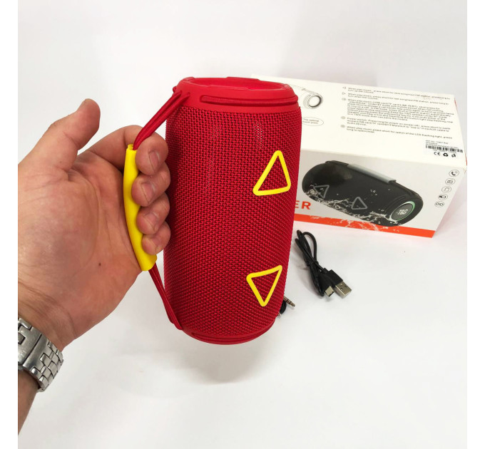 Bluetooth-колонка TG657 з RGB підсвічуванням 1500 mAh, бездротова колонка портативна потужна. Колір: червоний