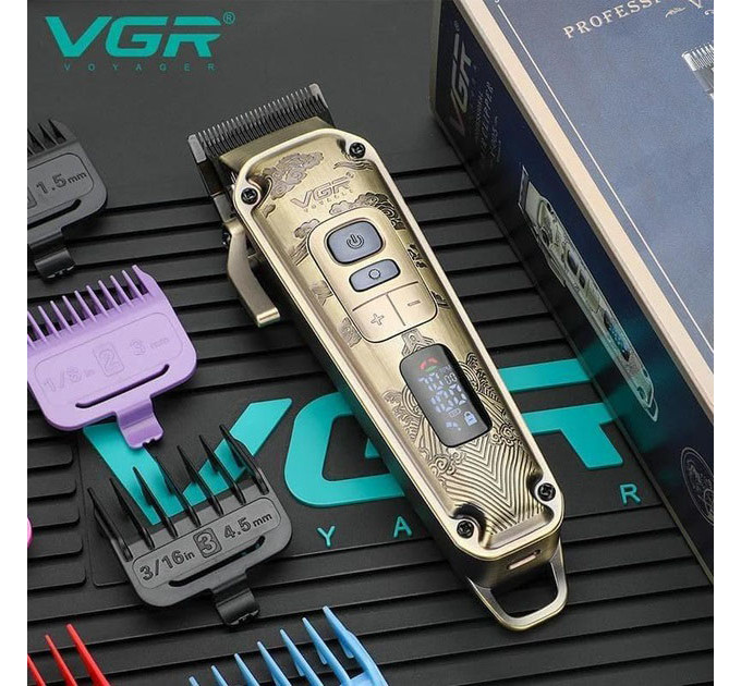 Машинка для стрижки волос триммер для бороды VGR V-005, Окантовочная машинка, Подстригательная машинка