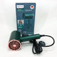 Фен Rainberg RB-2212 8800Вт з регуляцією температури та швидкості для сушіння та укладання волосся Green