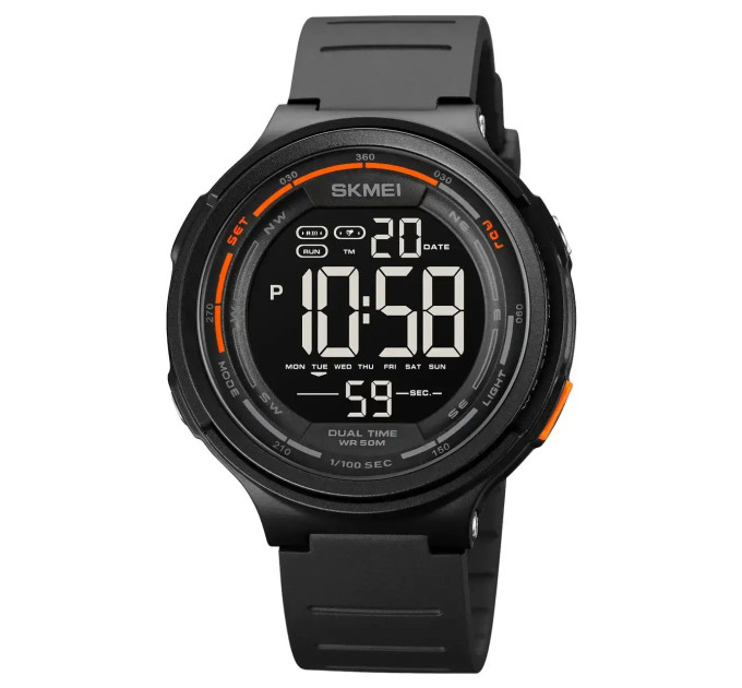 Годинники наручні чоловічі SKMEI 1841BK BLACK, для військовослужбовців, тактичні протиударні. Колір: чорний