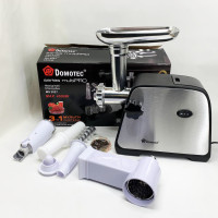 Електрична м'ясорубка Domotec MS-2027 4500 Вт з насадкою для томатів, ковбас та терками