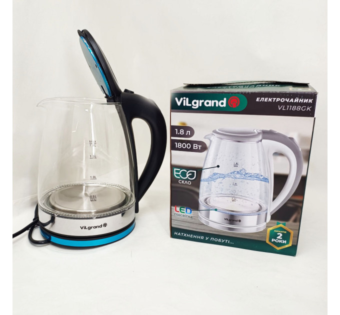 Електрочайник Vilgrand VL1188GK 1800Вт 1.8Л